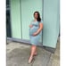 Pinkblush Knit Wrap Fitted Maternity/Nursing Dress in Mint