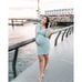 Pinkblush Knit Wrap Fitted Maternity/Nursing Dress in Mint