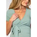 Pinkblush Knit Wrap Fitted Maternity/Nursing Dress in Mint