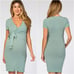 Pinkblush Knit Wrap Fitted Maternity/Nursing Dress in Mint