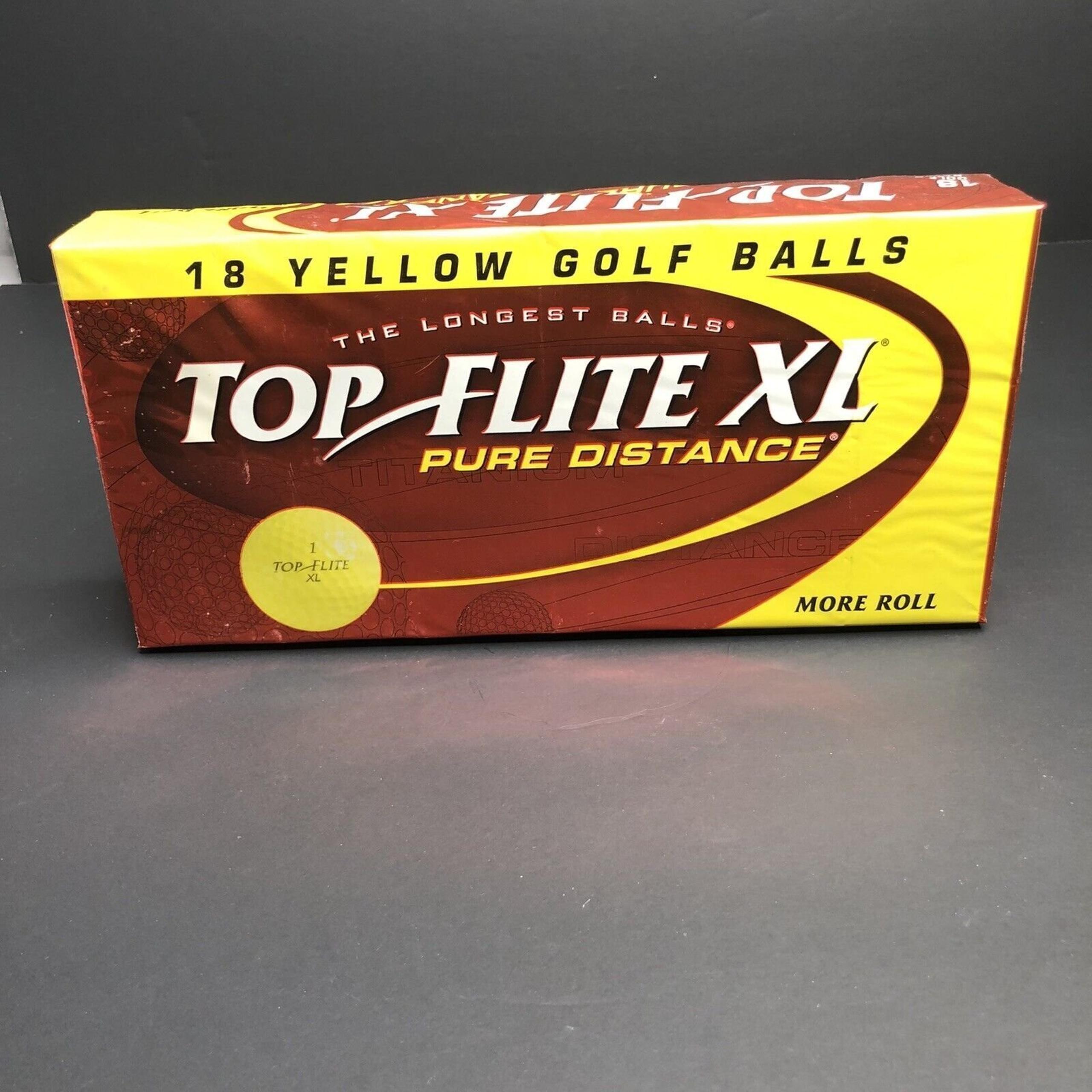 Top Flite 2019 XL Distance Yellow Golf Balls – 18 Pack 18 Balls BRAND NEW SEALED