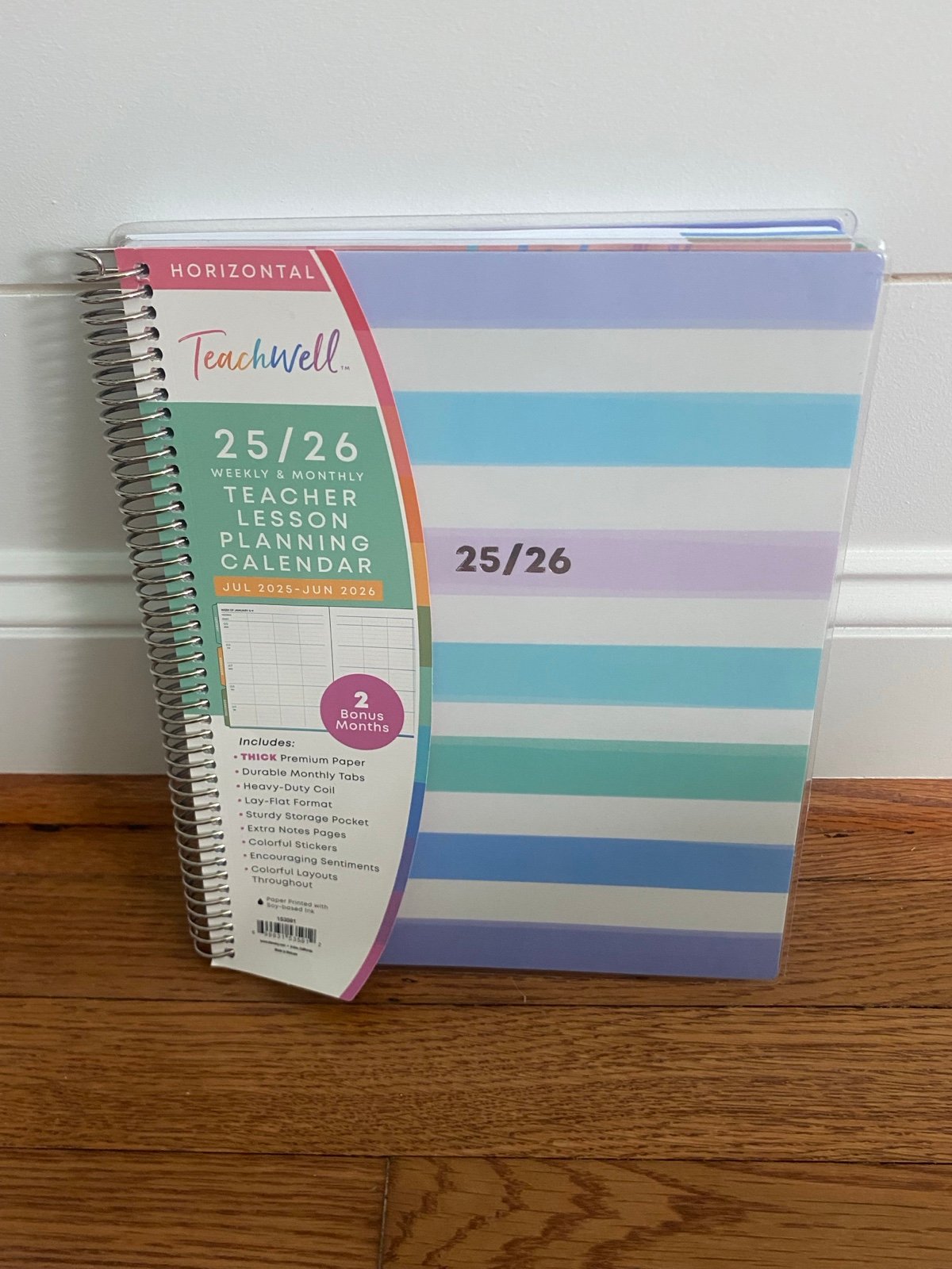 Livewell Academic Planner 2025 2026 Student Calendar Teacher Lesson Blue Stripe
