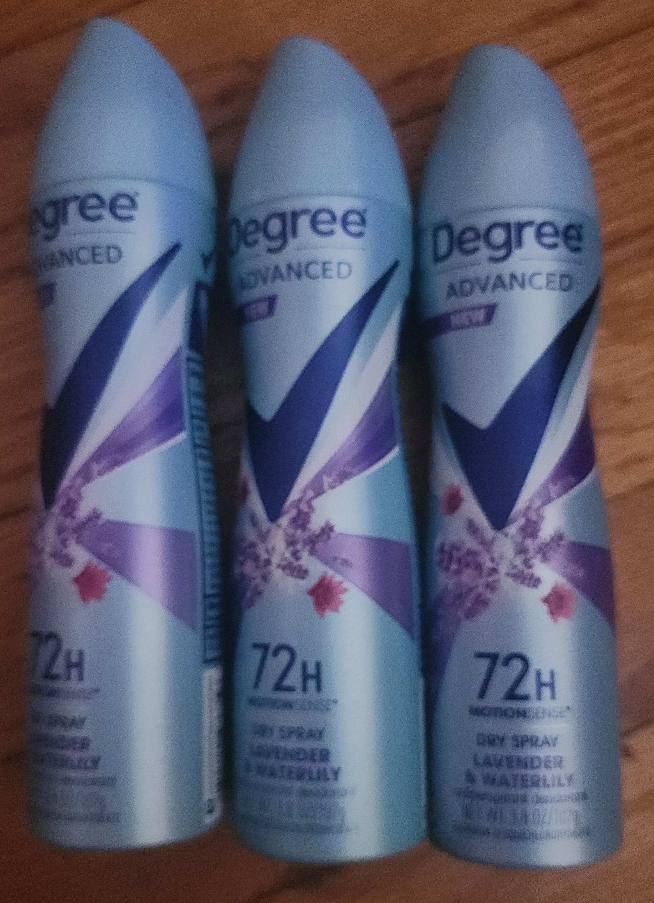 Degree Antiperspirant Deodorant Dry Spray 72-Hour Sweat And Odor Protection Lave