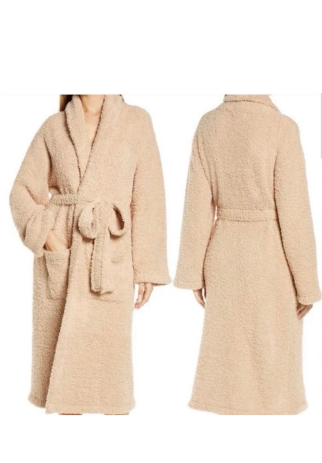 NWT Barefoot Dreams Cozy Chic Adult Robe Camel Tan