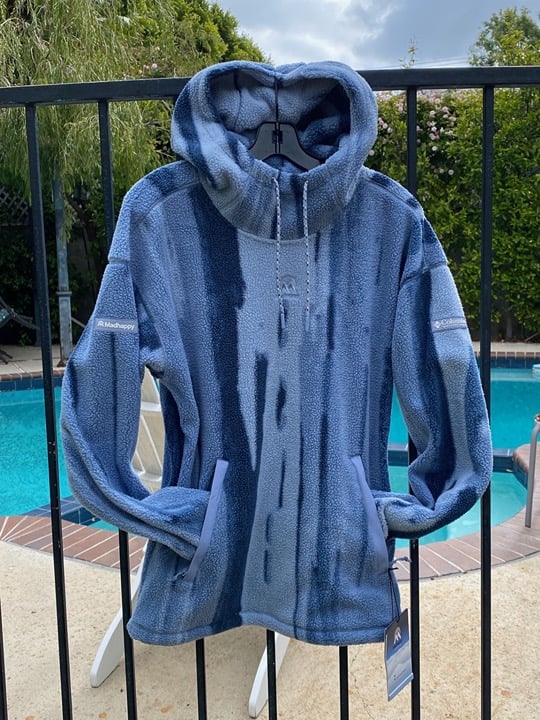 Madhappy Columbia High Pile Fleece Size Small Peaceful Blue SOFT SOFT SOFT NWT
