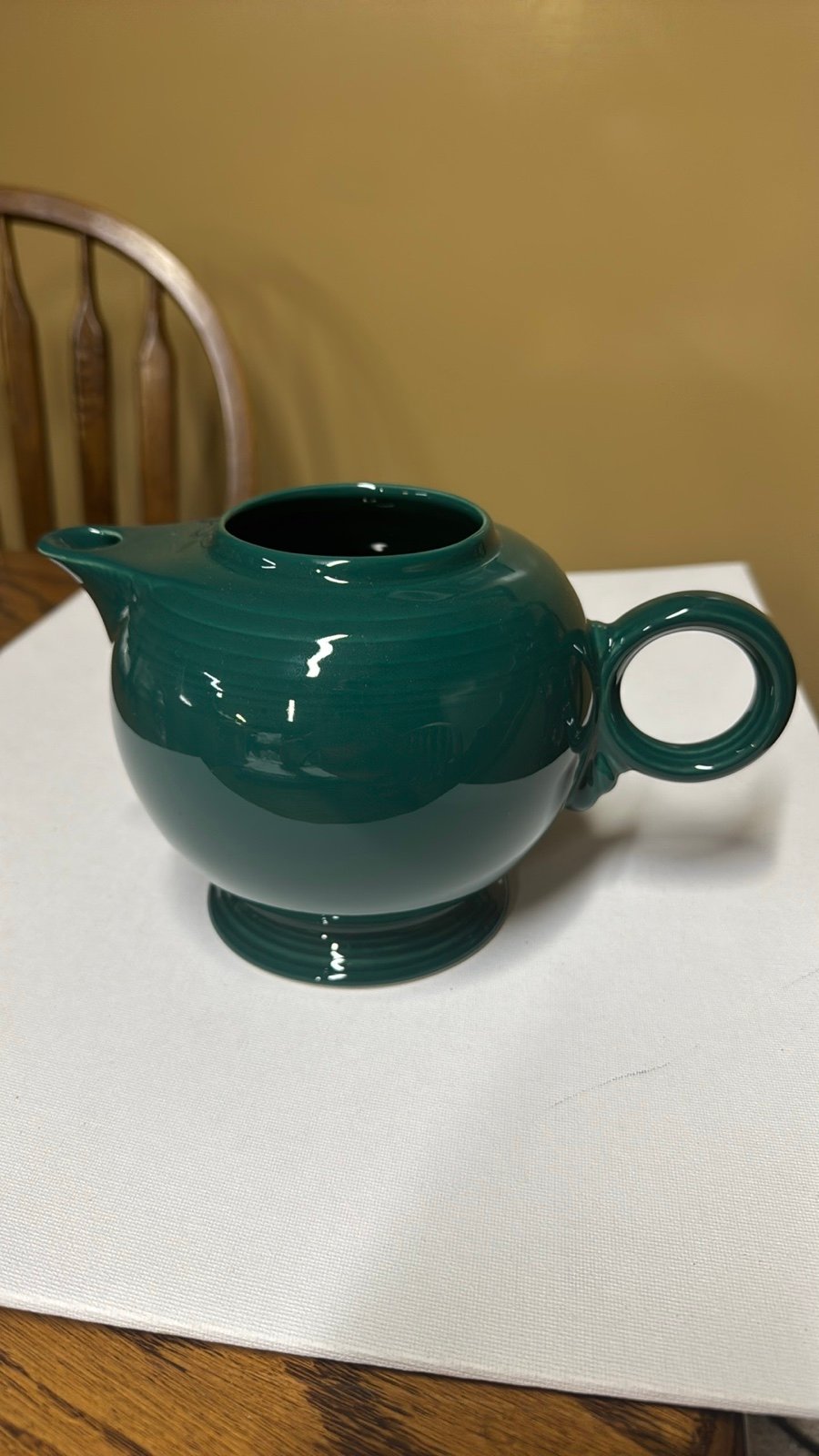 Fiesta ware teapot no lid evergreen