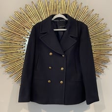 Banana Republic Double Breasted Navy Wool Jacket