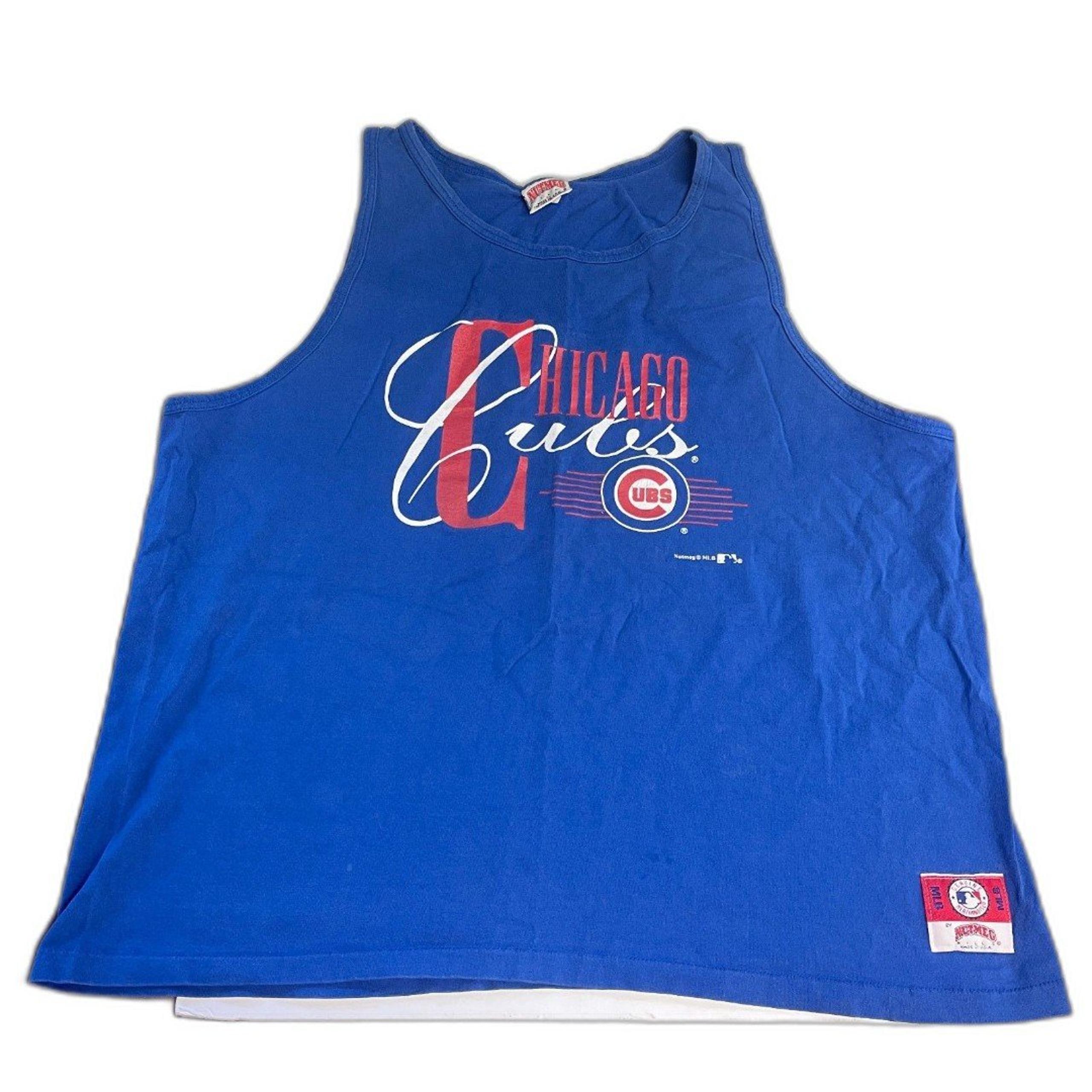 Vintage Chicago Cubs Men's Tank Top - Nutmeg Mills, Size XL Classic MLB Apparel