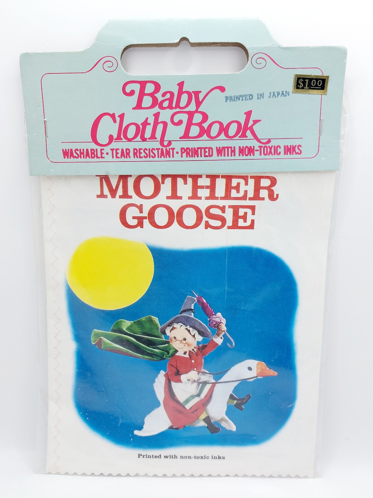 Rare NEW Old Stock Storybook Izawa Hijikata Mother Goose Cloth book Japan 9707