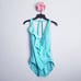 Carmen Marc Valvo Aqua Marine Ruffle One Piece Swimsuit