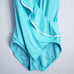 Carmen Marc Valvo Aqua Marine Ruffle One Piece Swimsuit