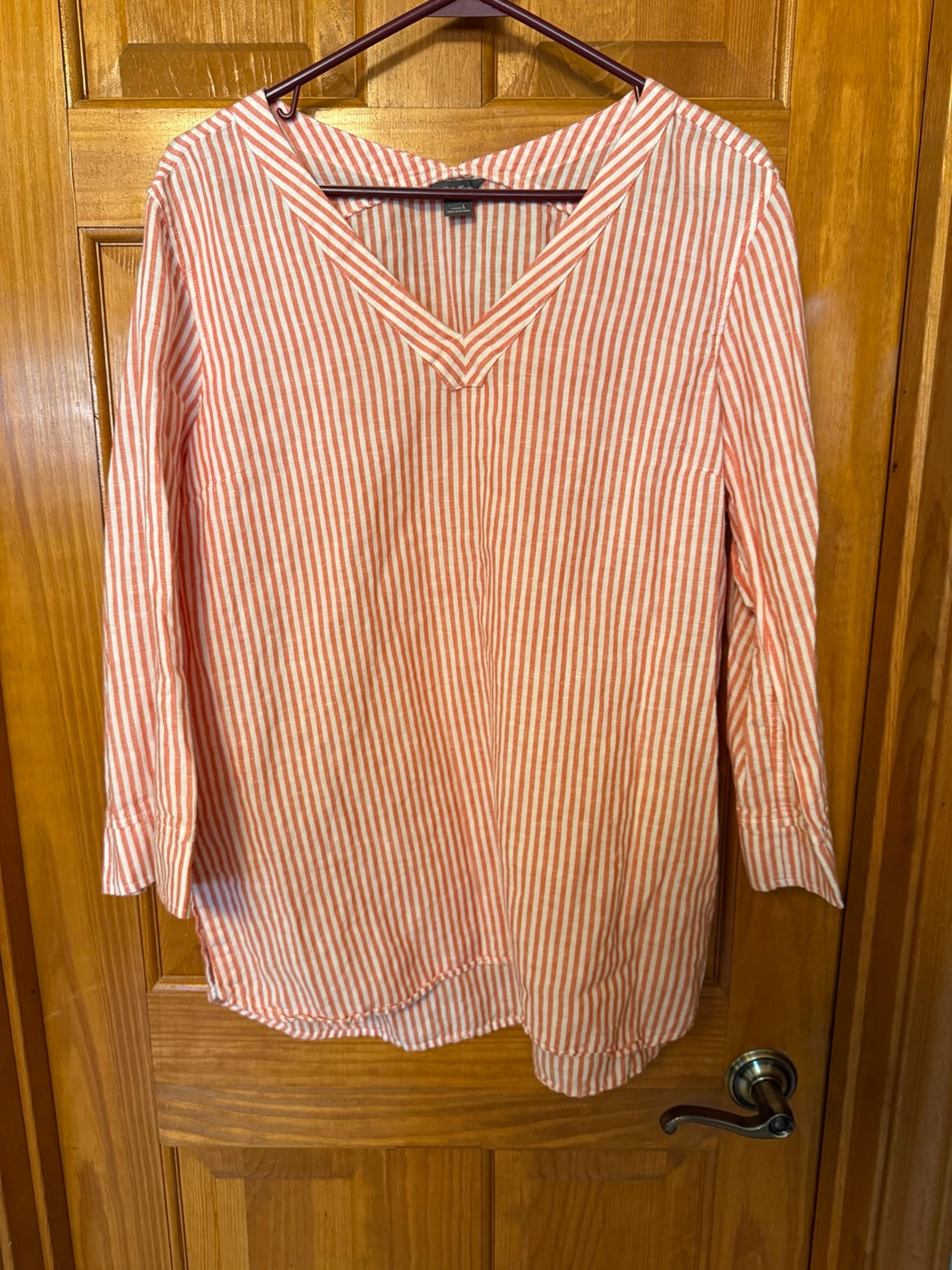 Eddie Bauer Linen Shirt Tunic Womens Size Large