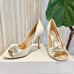 Badgley Mischka Cream Satin Heels Shoes Pumps Diamond Gem Accent | Size 9 / 40