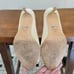Badgley Mischka Cream Satin Heels Shoes Pumps Diamond Gem Accent | Size 9 / 40