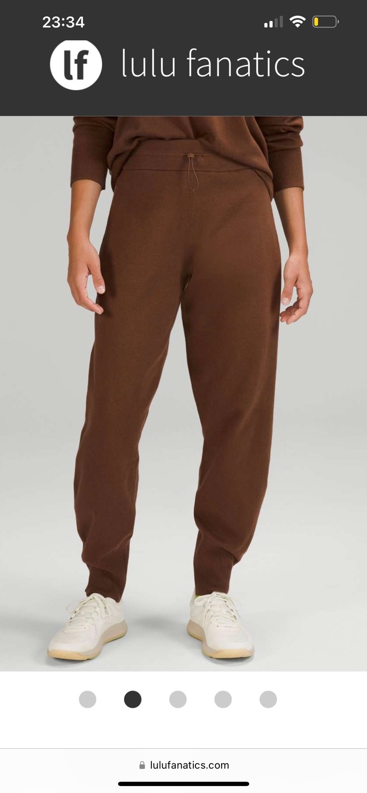 Lululemon Cotton Cashmere knit mid-rise Jogger Size 4