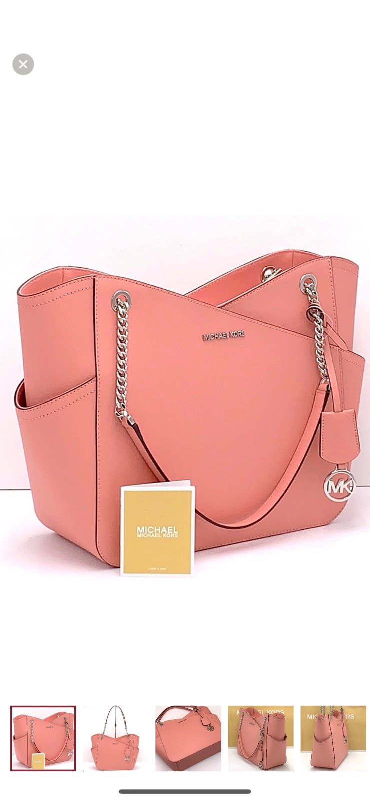 MICHAEL KORS Jet Set Large X Chain Saffiano Leather Shoulder HandBag NWT