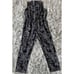 Ann Taylor Sleeveless Jump Suit Cropped Jumper Navy Floral Print Womens M
