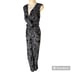 Ann Taylor Sleeveless Jump Suit Cropped Jumper Navy Floral Print Womens M