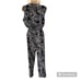 Ann Taylor Sleeveless Jump Suit Cropped Jumper Navy Floral Print Womens M