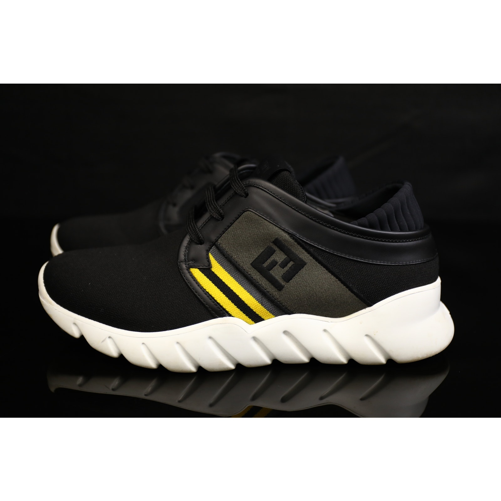 Fendi Forever Running Sneakers Black Size 6 US 7