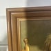 Vintage Large Framed Wall Hanging | Little Girl Knitting
