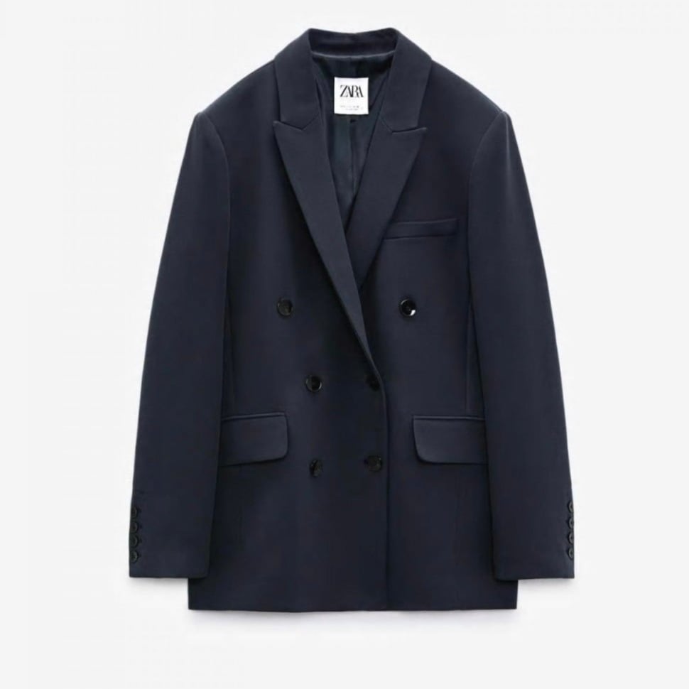 Zara Menswear Style Oversized Blazer, Color: Washed Petrol, Size: M, NWT