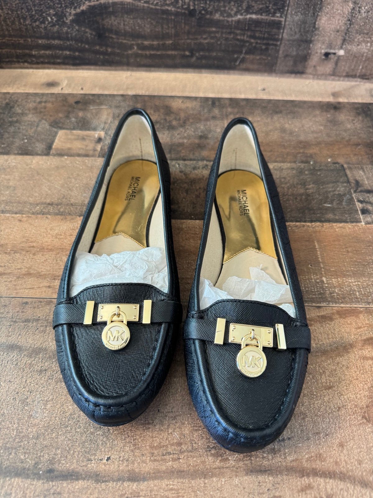 michael kors black hamilton loafers size 9 1/2