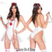 4-piece Sexy Naughty Seductive Nurse Adult Women Halloween Costume Cosplay