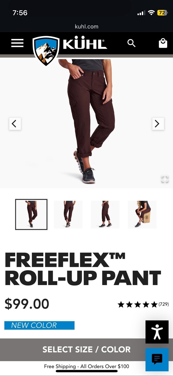 kuhl freeflex rollup pant