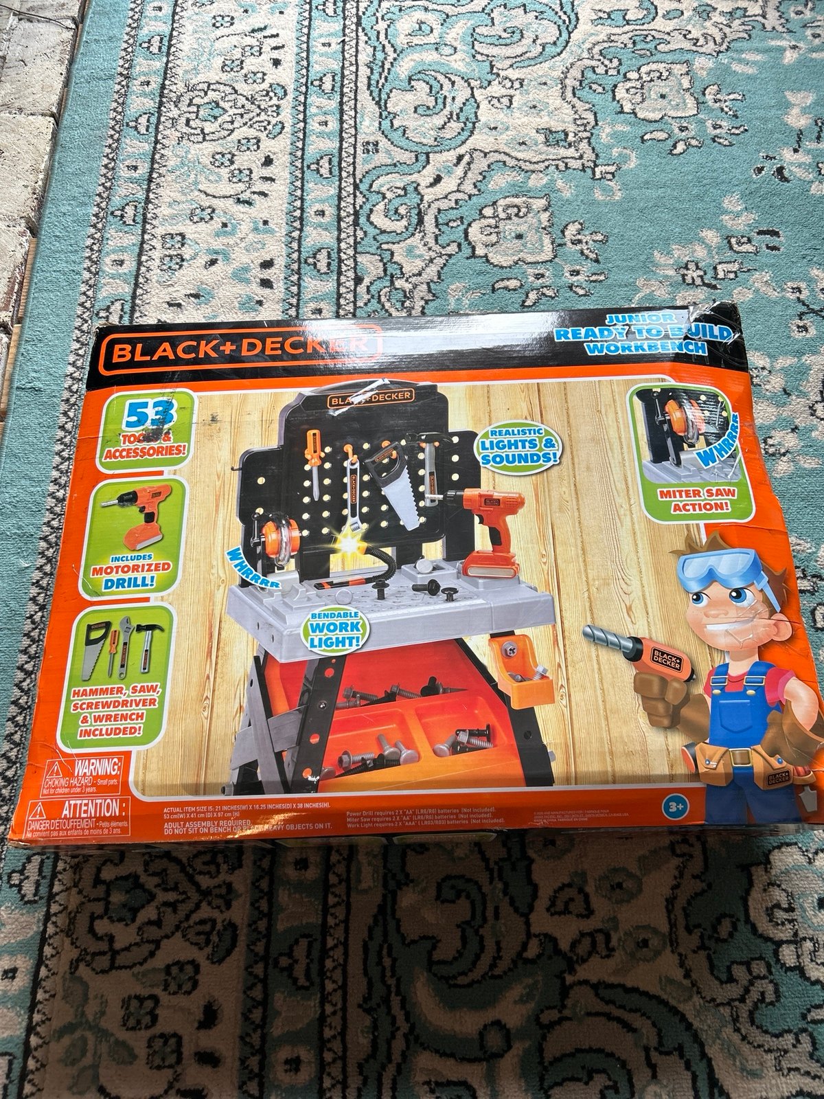 Black + Decker Junior Ready to Build Workbench and Tool Set. 53 Tools & Accessor