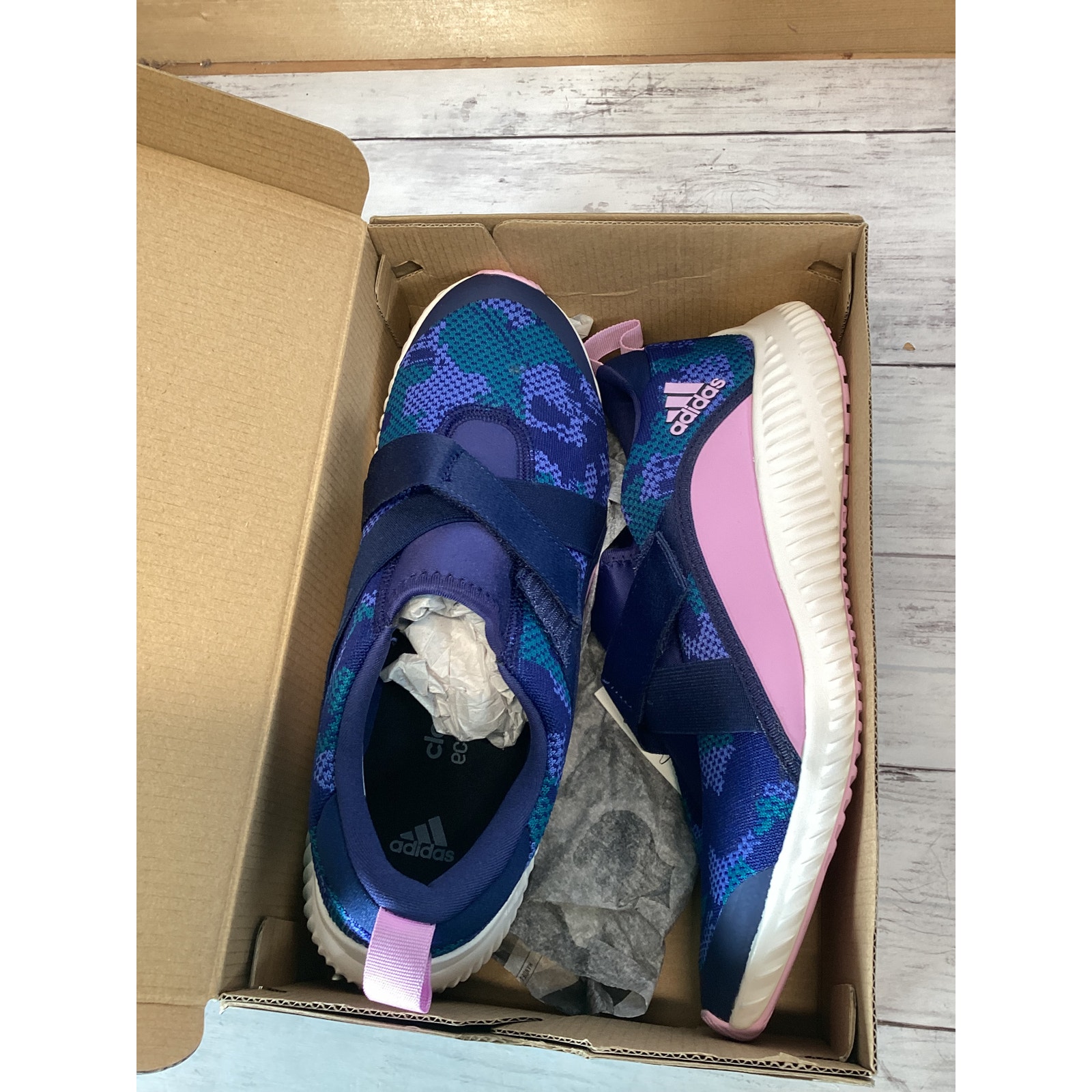 Adidas Girls Fortarun X CF B41788 Blue Running Shoes Sneakers