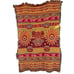 Mayan Aztec Native Woven Throw Fringed Bright Multicolor Tribal Design 49x72 GUC