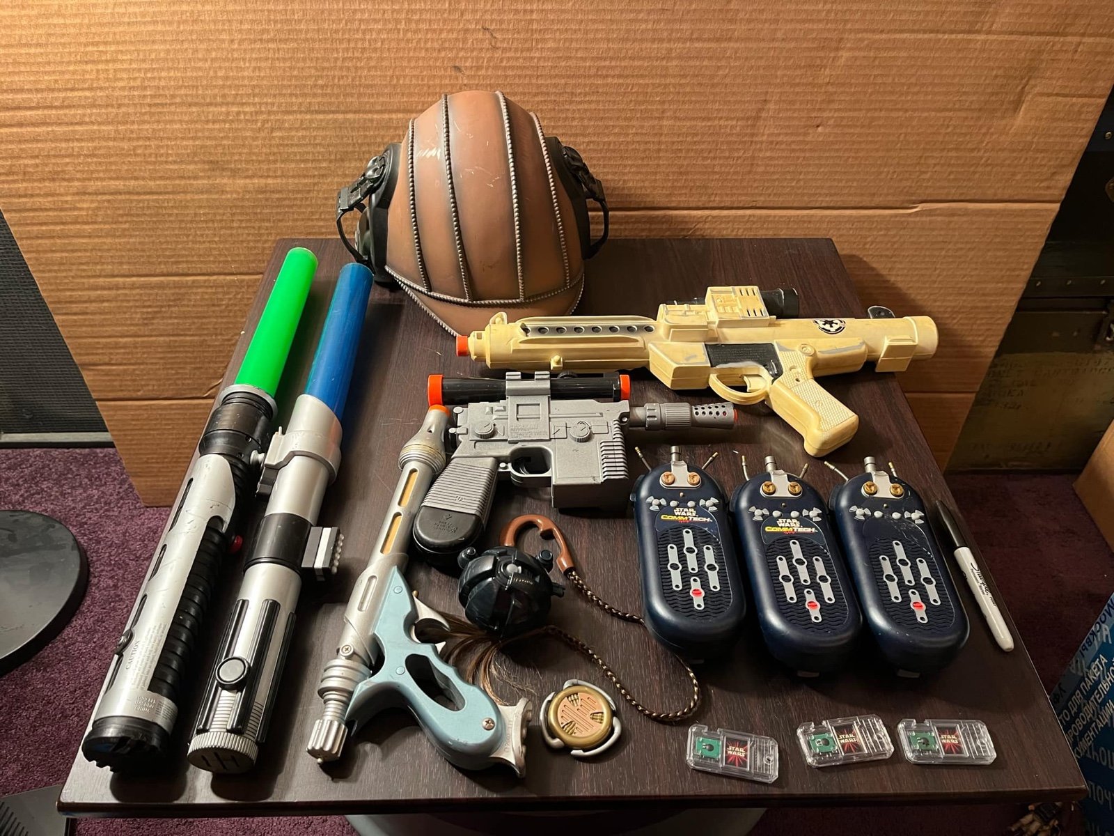 Star Wars Naboo Helmet / Commtech Reader / Toy Blasters Lot