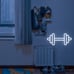 Gym Neon Sign,Barbell Dumbbell Shaped Neon signs White Neon Lights Sign