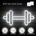 Gym Neon Sign,Barbell Dumbbell Shaped Neon signs White Neon Lights Sign