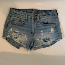 7 For All Mankind Distressed Jean Shorts