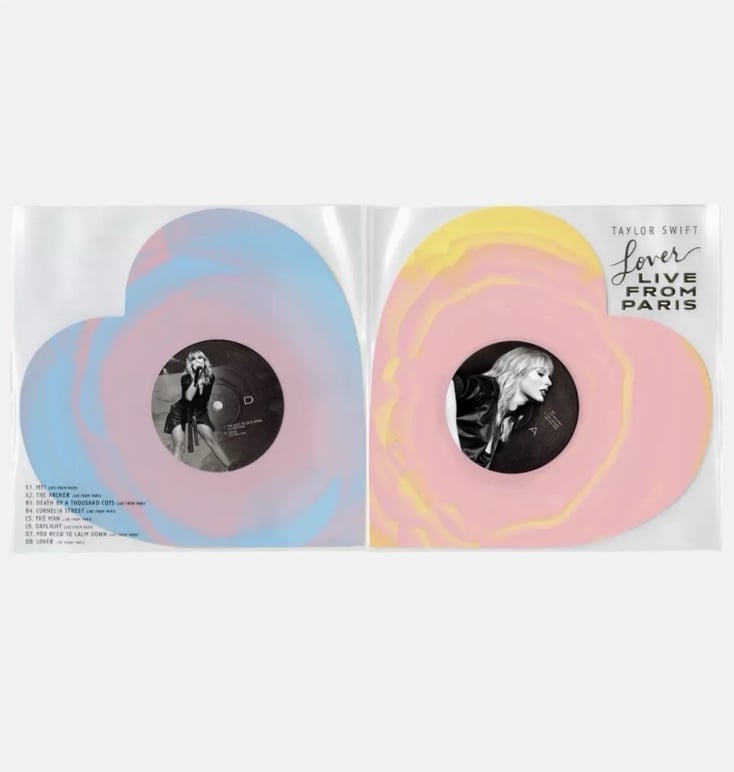 Taylor Swift Lover (Live From Paris) Heart Shaped Vinyl (2025) IN HAND