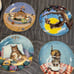 Gary Patterson comical cats hang plates