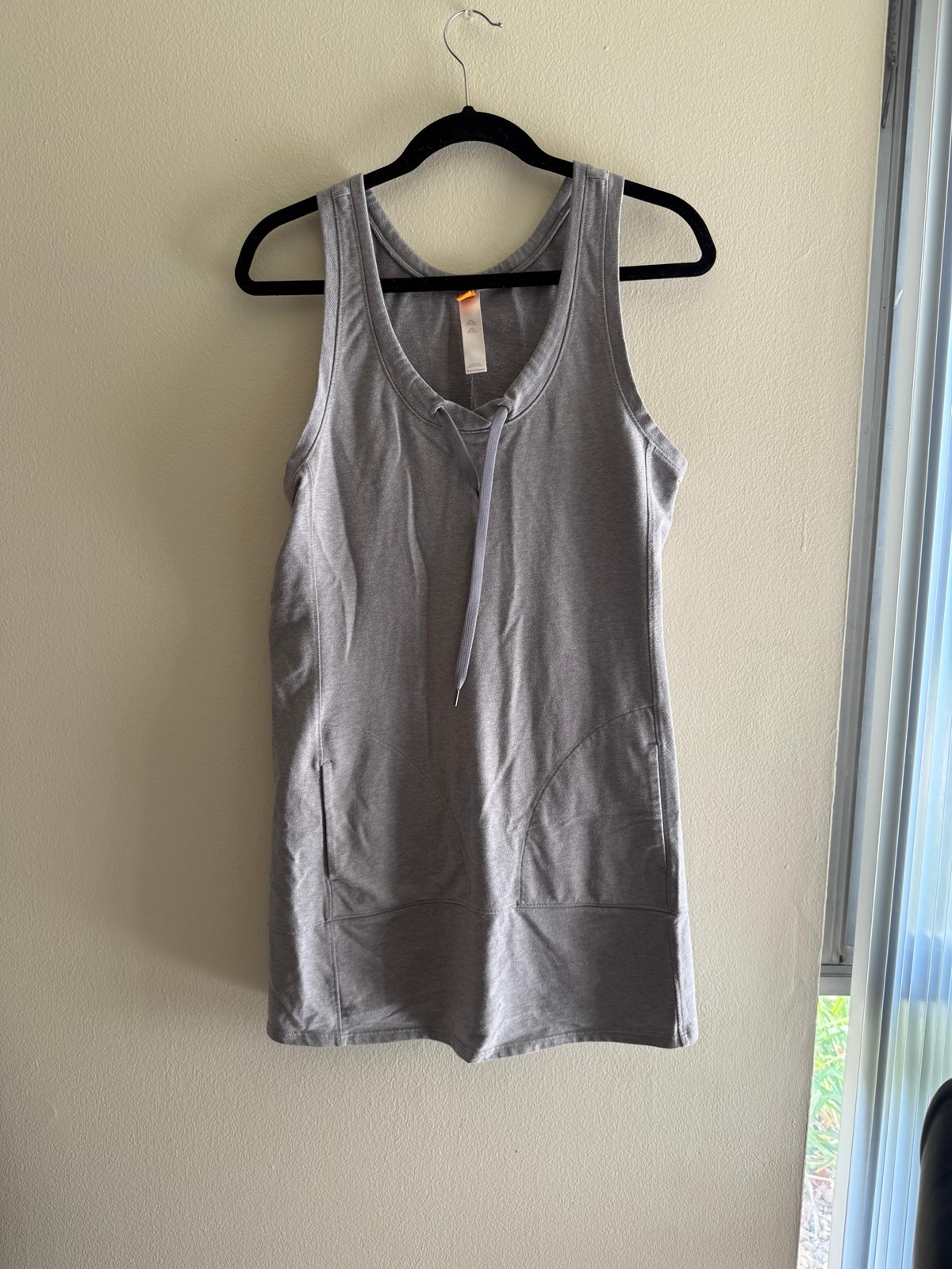 Lucy grey cotton lounge dress, size xs