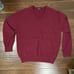 Lands End 100% Lambswool Red Sweater