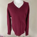 Lands End 100% Lambswool Red Sweater
