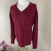 Lands End 100% Lambswool Red Sweater