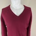 Lands End 100% Lambswool Red Sweater