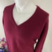 Lands End 100% Lambswool Red Sweater