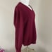 Lands End 100% Lambswool Red Sweater