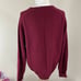 Lands End 100% Lambswool Red Sweater