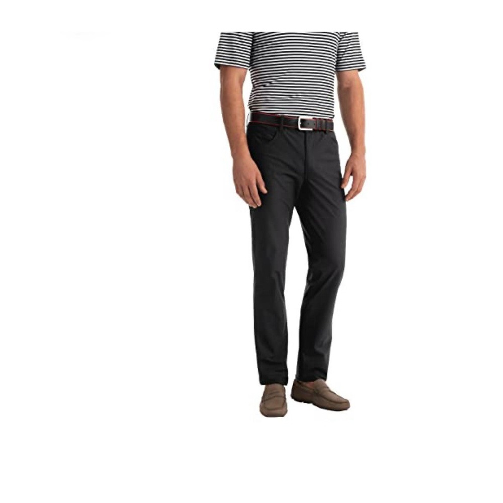 Johnnie-O Mens Black Cross Country Prep-Formance Golf Chino Pants Sz 35x32 NWT
