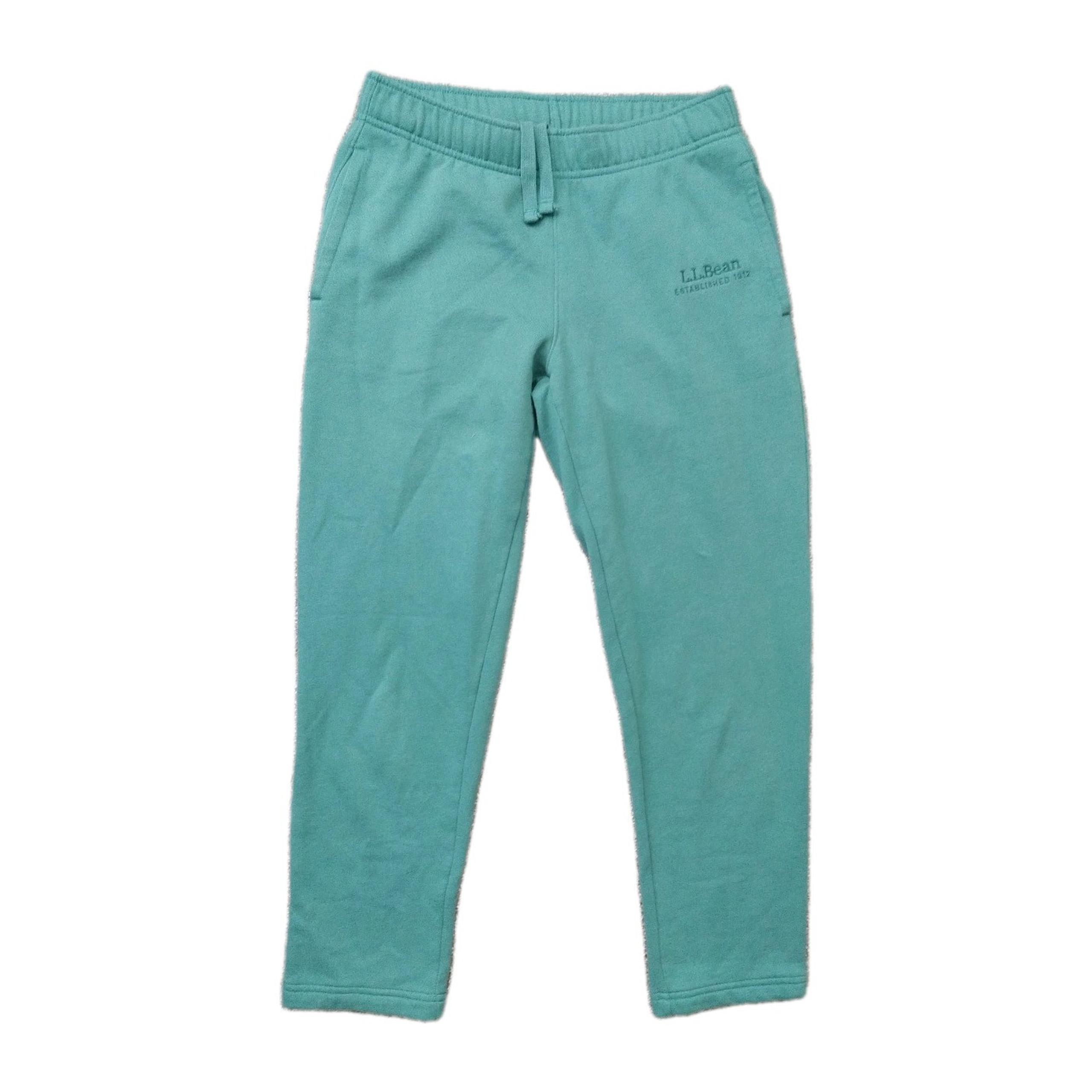 LL Bean Men's 1912 Sweatpants Soft Cotton Teal Elastic Waist Drawstrings S 30"