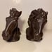 Vintage Alberta's Molds Brown Ceramic Horse Head Bookends