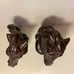 Vintage Alberta's Molds Brown Ceramic Horse Head Bookends